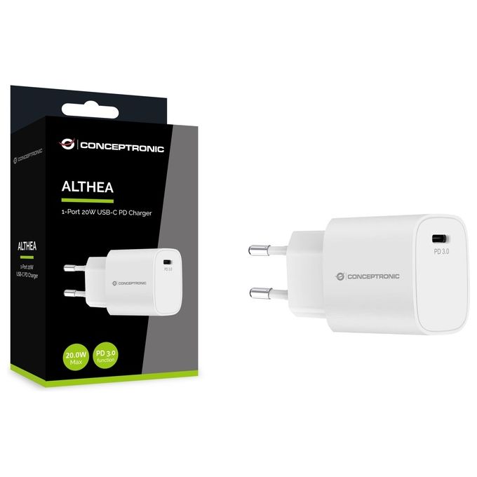 Conceptronic Althea14W Caricabatterie per Dispositivi Mobili Universale Bianco Ac Ricarica Rapida Interno