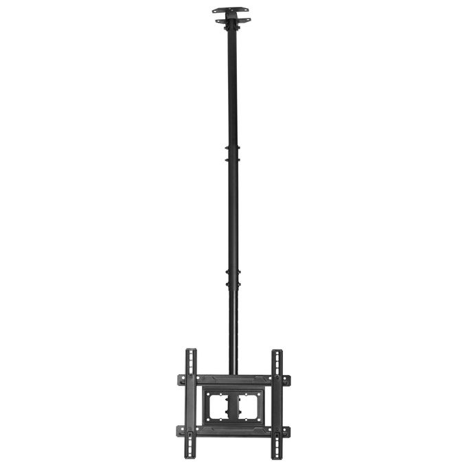 Equip 650321 Staffa TV da 32'' a 70'' per Montaggio a Soffitto Inclinazione 5 - 25° Rotazione ±30° VESA 100x100 - 400x400 mm colore Nero