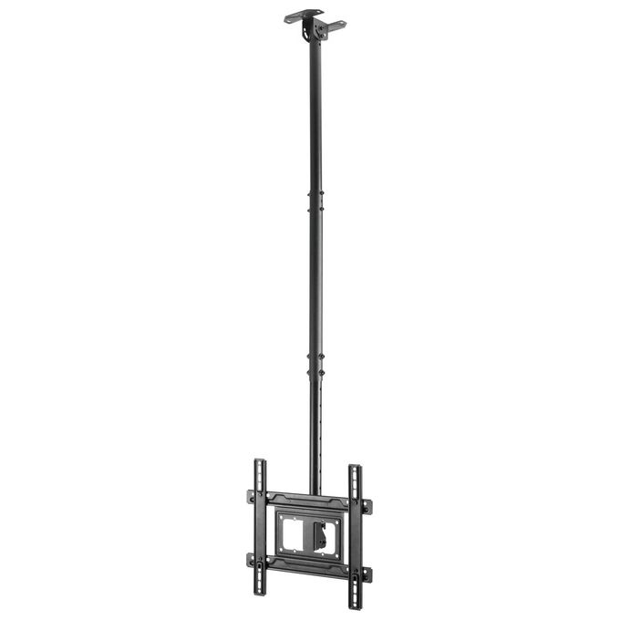 Equip 650321 Staffa TV da 32'' a 70'' per Montaggio a Soffitto Inclinazione 5 - 25° Rotazione ±30° VESA 100x100 - 400x400 mm colore Nero