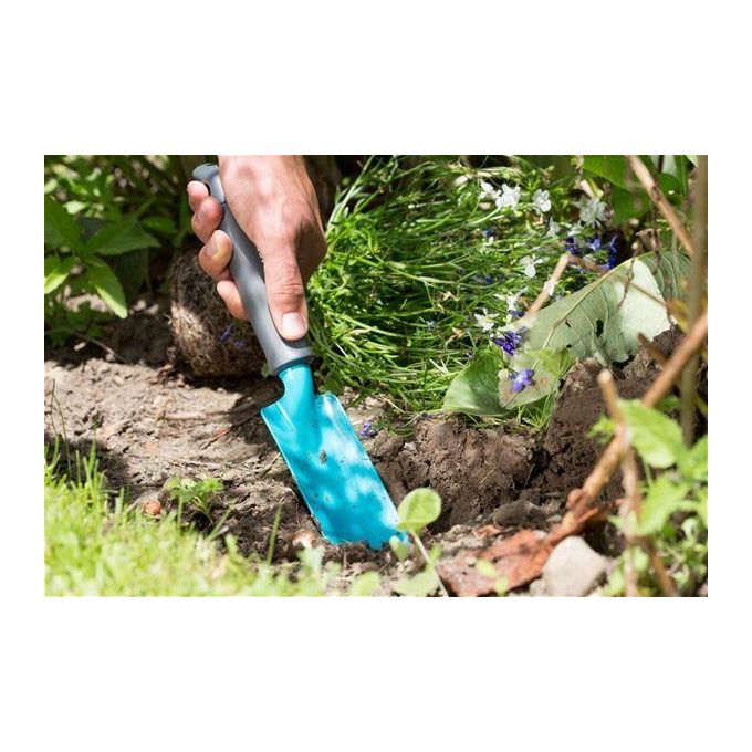 Gardena Trapiantatore Stretto Duroplast Acciaio-Nero-Blu