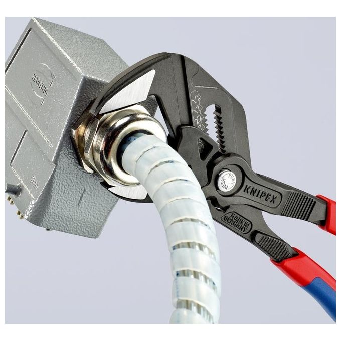 Knipex 86 02 250 Pinza Chiave 250 mm acciaio cromo-vanadio ganasce parallele 52 mm colore Grigio