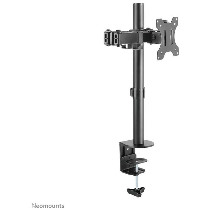 Neomounts FPMA-D550BLACK Braccio per Monitor Regolabile Altezza 0-440 mm Rotazione 360° Inclinazione 0-90° VESA 75x75 100x100 mm Gestione Cavi colore Nero