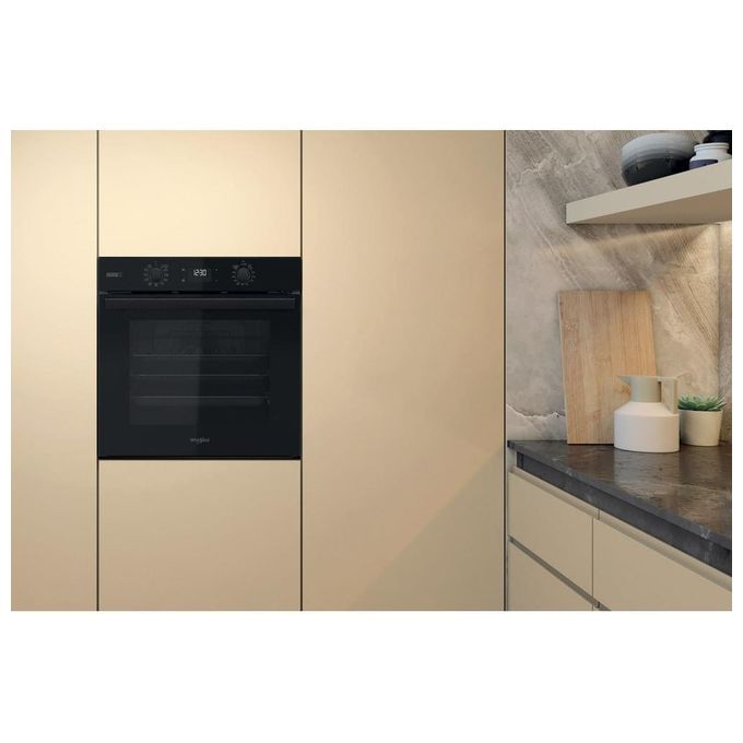 Whirlpool OMSR58RU1SB Elements Steam Forno da incasso Elettrico 71 L Classe A+ Pirolisi Vapore Cook3 Grill (60x60x55 cm) colore Nero