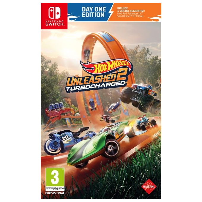 Milestone 1126063 Hot Wheels Unleashed 2 Turbocharged Day One Edition Videogioco Nintendo Switch PEGI 3 ITA