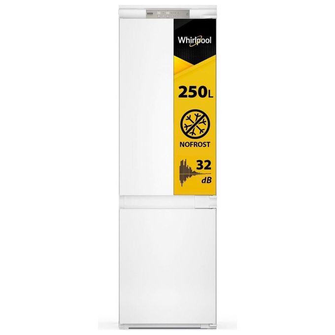 Whirlpool WHC18T573 Frigorifero Combinato da Incasso 250 L 177 cm Classe D Total No Frost 32 dB 6° Senso colore Bianco