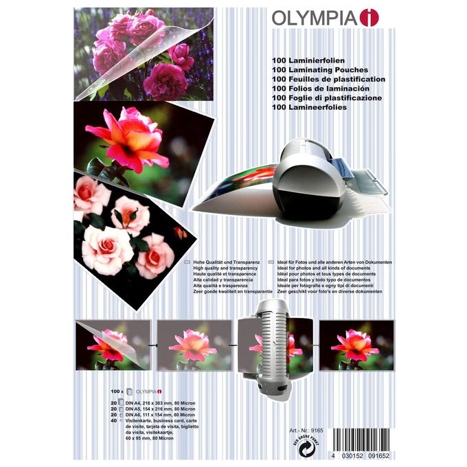 Olympia Buste di Plastificazione KIT_ 100 Pezzi