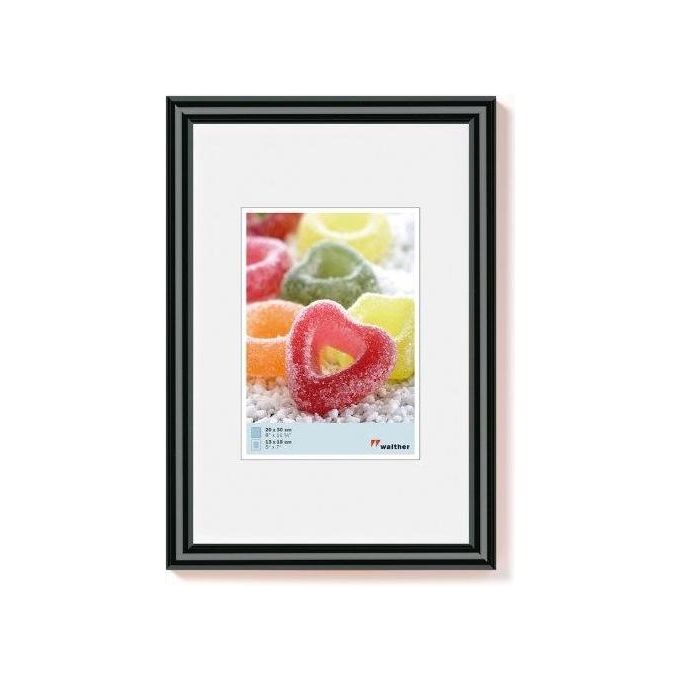 Walther Trendstyle Cornice Portafoto 20x30cm in Plastica Nero