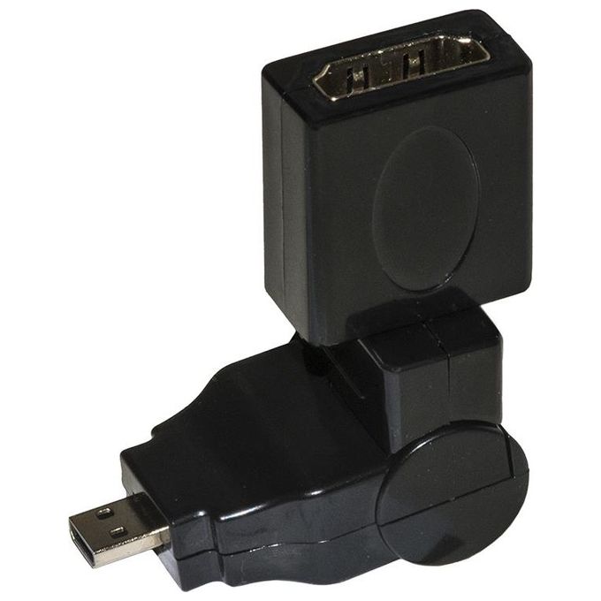 Link adattatore micro hdmi maschio - hdmi femmina con connettore inclinabile e ruotabile