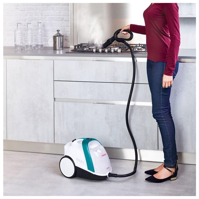 Polti PTEU0277 Vaporetto Smart 100_T Pulitore a Vapore Capacita' 2 Litri Potenza 1500 W Spazzola Vaporforce Bianco-Verde