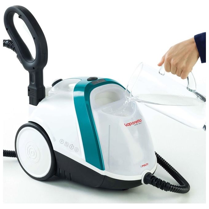 Polti PTEU0277 Vaporetto Smart 100_T Pulitore a Vapore Capacita' 2 Litri Potenza 1500 W Spazzola Vaporforce Bianco-Verde