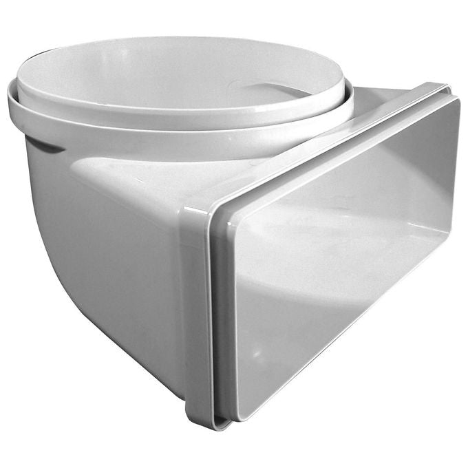Faber 112.0459.451 Curva CRC 90 Gomito Cappa Aspirante Raccordo Rettangolare 220x90 mm colore Bianco