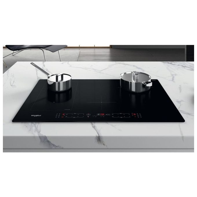 Whirlpool WL B2977 NE Piano cottura a induzione 77 cm 4 zone FlexiCook Touch Control 7200 W colore Nero