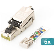 Digitus Spina Rj45 Schermata per Installazione Senza Attrezzi 5 Pezzi