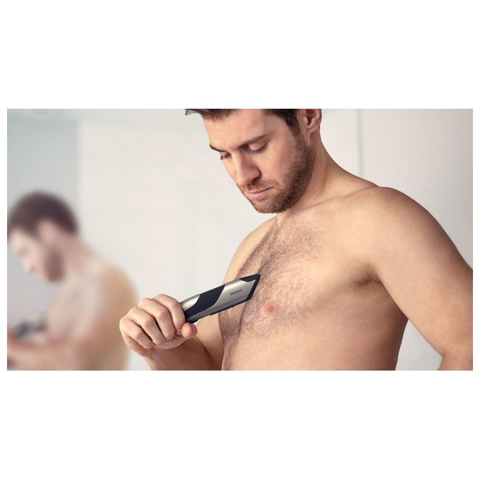 Philips BG7025-15 Bodygroom 7000 Depilatore Corpo da Uomo Wet and Dry Testina 4D Autonomia 80 min Nero