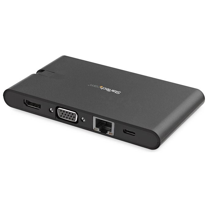 Startech Adattatore Multi-Porta Usb-C con Hdmi e Vga per Portatili 3x Usb 3.0 Lettore Schede SD PD 3.0 Cavo Integrato