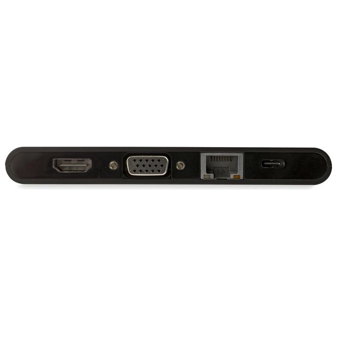 Startech Adattatore Multi-Porta Usb-C con Hdmi e Vga per Portatili 3x Usb 3.0 Lettore Schede SD PD 3.0 Cavo Integrato