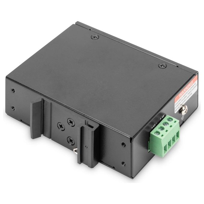 Digitus DN-651111 Splitter Industriale Gigabit PoE++ 802.3bt Uscita Selezionabile 95 W Alimentazione 12 16 24 48 V CC IP30 colore Nero