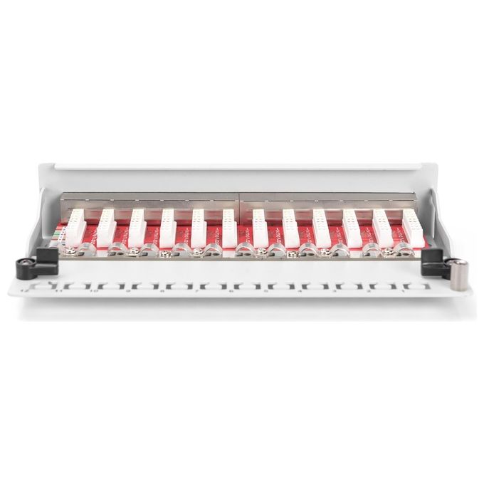 Digitus Pannello Patch Desktop per Reti Cat 6a Classe Ea 12 Porte Grigio
