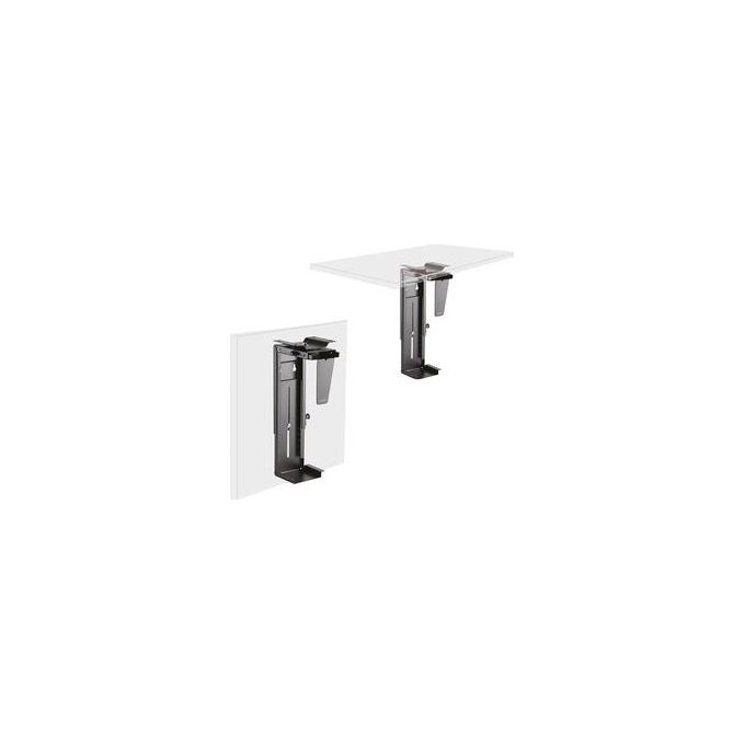 LogiLink EO0005 Supporto CPU da Tavolo e Parete Regolabile 360° Capacita' 10 Kg altezza 30-53,3 cm colore Nero