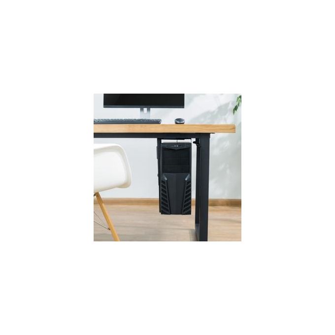 LogiLink EO0005 Supporto CPU da Tavolo e Parete Regolabile 360° Capacita' 10 Kg altezza 30-53,3 cm colore Nero