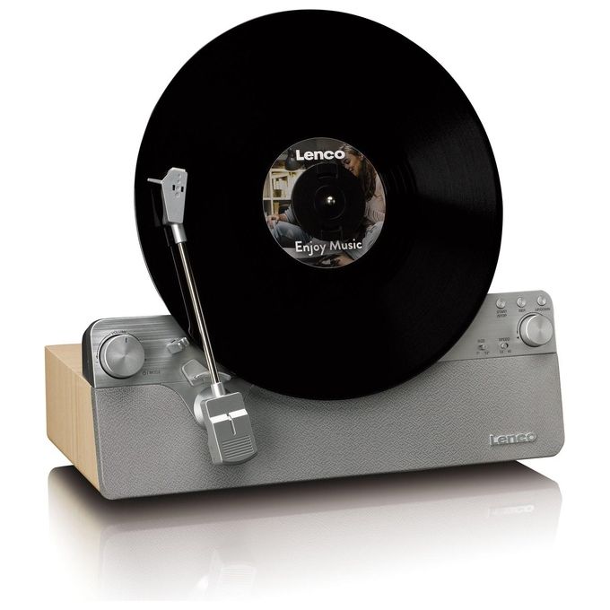 Lenco LSA-071SI LS Series Giradischi Verticale Automatico Bluetooth 5.3 Altoparlanti 2x5W Testina AT-3600L colore Silver Legno