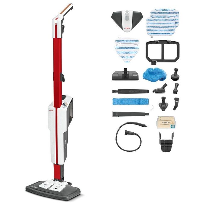 Polti PTEU0306 Vaporetto SV650 Style Scopa a Vapore 2in1 con Pulitore Portatile 1500 W 0,5 L 19 Accessori colore Rosso
