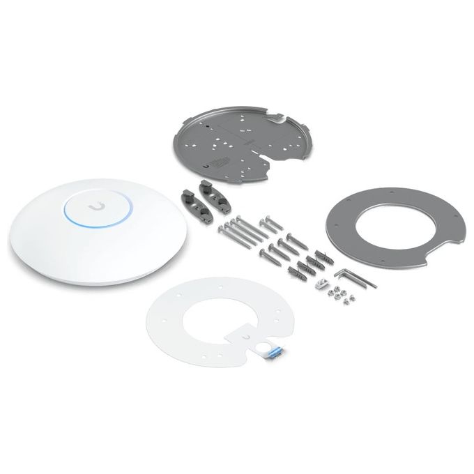 Ubiquiti U7-PRO Access Point WiFi 7 Tri-Band 2.4 5 6 GHz 5800 Mbit-s MU-MIMO PoE 140 m² colore Bianco