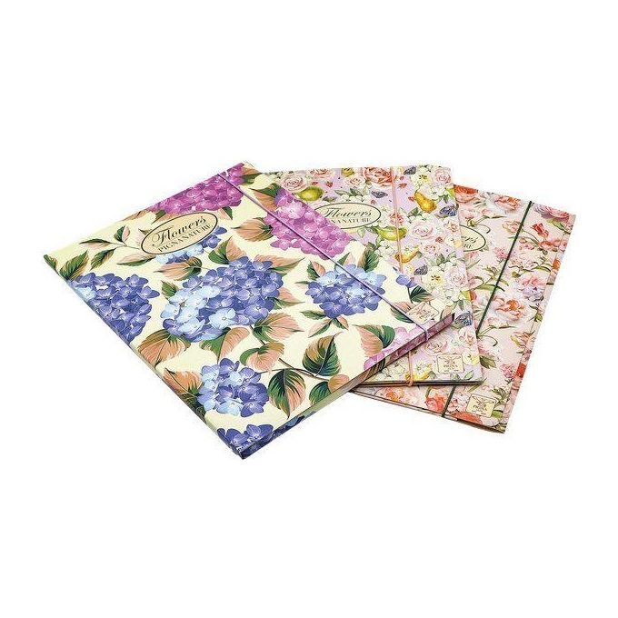 Pigna Confezione 6 Cartellette 3 Lembi Elastico Flower 24