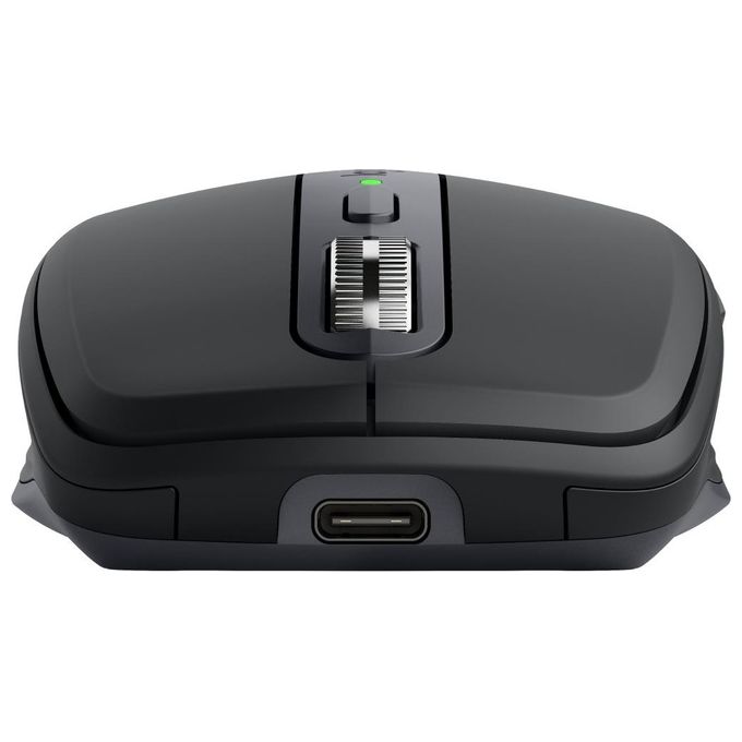Logitech 910-006929 MX Anywhere 3S Mouse Wireless Compatto 8000 DPI Bluetooth RF Clic Silenzioso 6 Tasti USB-C colore Grafite