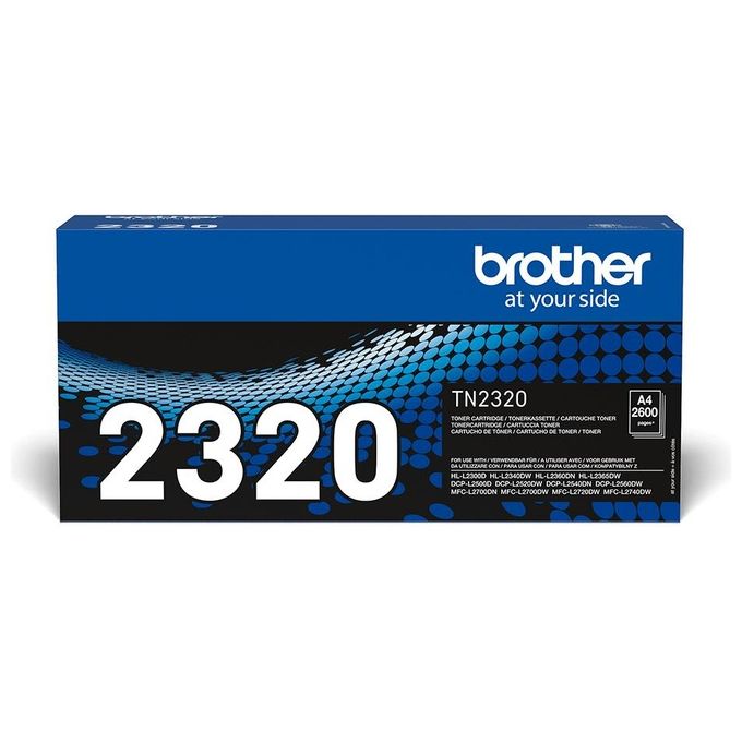 Brother TN2320 Nero originale cartuccia toner per DCP L2500, L2520, L2540, HL-L2300, L2340, L2360, L2365, MFC L2700, L2720, L2740