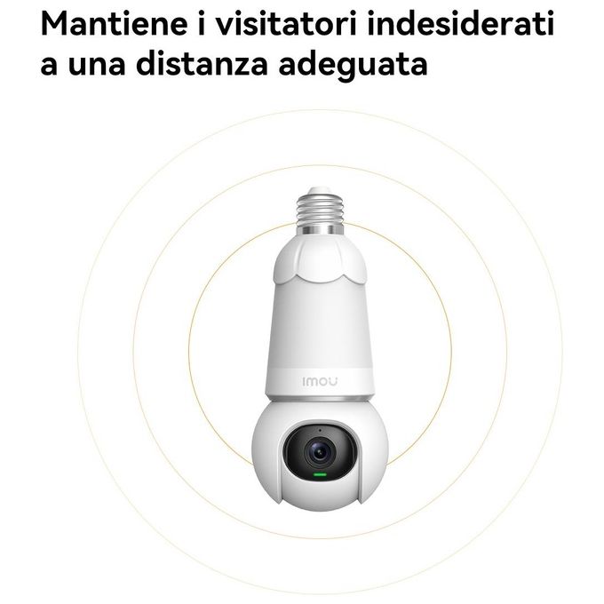 Imou IPC-S6DP-3M0WEB-AE Bulb Cam Telecamera IP Wi-Fi 2K 3MP E27 Motorizzata 340° Visione Notturna 25m Sirena IP65