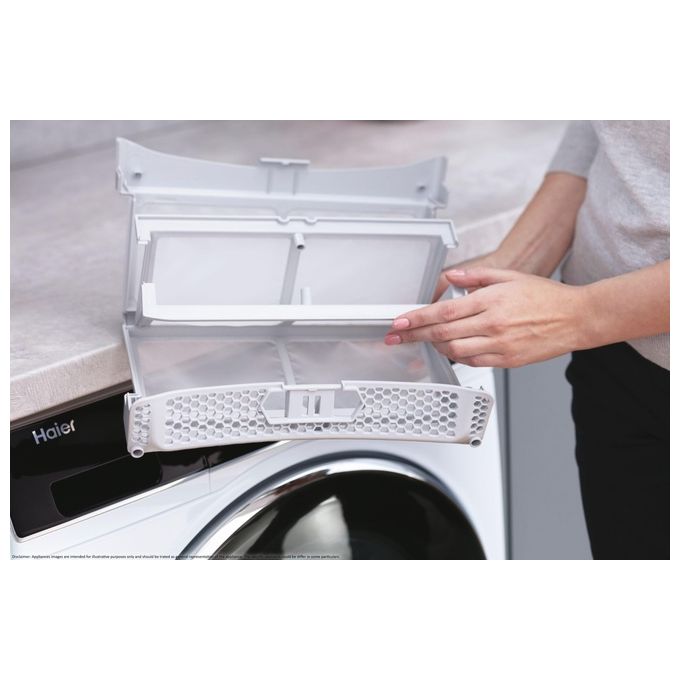 Haier HD90-A2939 I-Pro Series 3 Asciugatrice Pompa di Calore 9 Kg Classe A++ Sensore Umidita' 65 dB (85x59,5x66,5 cm) colore Bianco