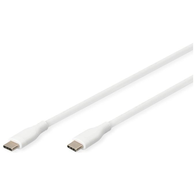 Digitus Cavo Ricarica Guaina Silicone Usb-C - Usb-C 0.5mt Usb 2.0 60W Bianco