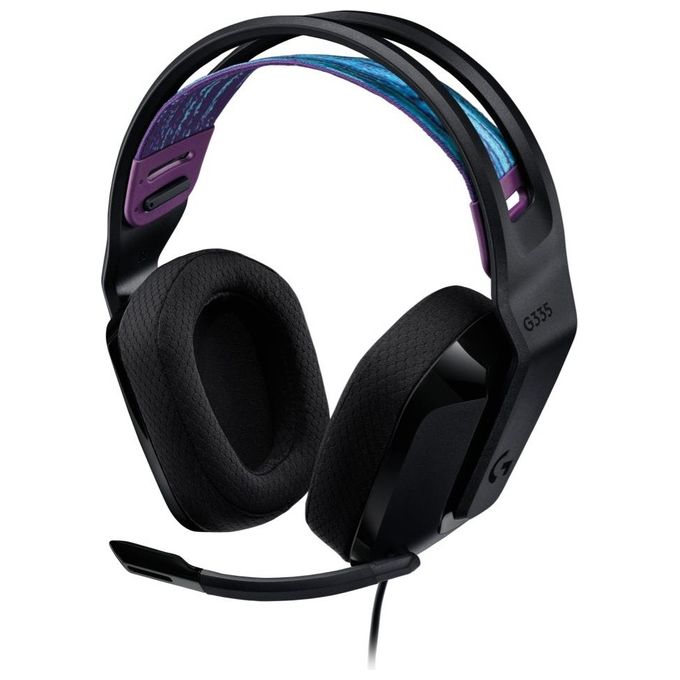 Logitech G 981-000978 G335 Cuffia Gaming Cablata con Microfono Flip-to-Mute Jack 3.5 mm Driver 40 mm Compatibile con PC PlayStation Xbox Nintendo Switch colore Nero