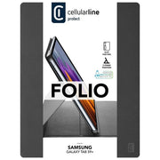 Cellularline FOLIOGTABS9PL124K Folio Custodia per Tablet con Funzione Stand 3 Livelli di Inclinazione Compatibile Sleep Mode colore Nero