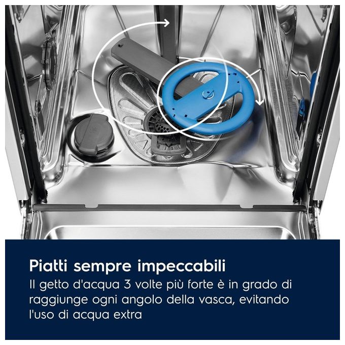 Electrolux KEQC2200L Serie 600 Lavastoviglie Incasso Scomparsa Totale 9 coperti Classe E AirDry SatelliteClean Inverter 46 dB (82x45x55 cm) colore Nero