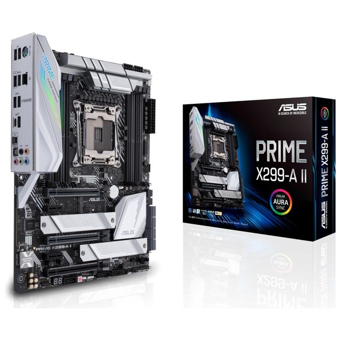 ASUS PRIME X299-A II Scheda Madre Intel ATX LGA 2066 per Processori Intel Core X-Series, con Overclocking AI, DDR4 4266 MHz, Triple M.2, USB 3.2 Gen 2 Type-C, Aura Sync RGB