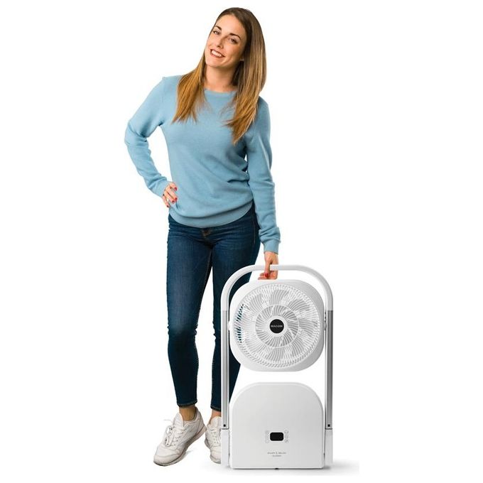 Macom 986 Slimmy Ventilatore a Piantana Pieghevole 9 Velocita' 13W Timer 8h Telecomando colore Bianco
