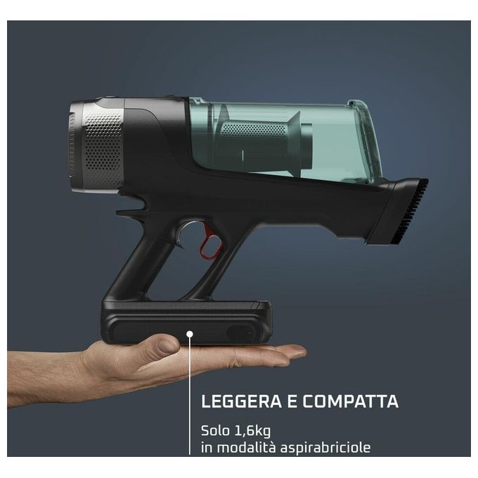 Rowenta RH9A32WO X-Force Flex 13.60 Aspirapolvere Scopa Elettrica Senza Filo Ciclonica 0.65 L 150 AW 60 min 84 dB colore Alluminio Verde
