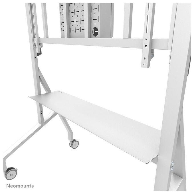 Neomounts FL50-575WH1 Carrello TV Mobile Altezza Regolabile 129-139 cm Capacita' 125 Kg VESA 100x100-1100x600 mm colore Bianco