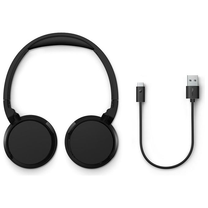 Philips TAH4209BK-00 Serie 4000 Cuffie a Padiglione Wireless Bluetooth 5.3 55h autonomia ricarica rapida USB-C colore Nero
