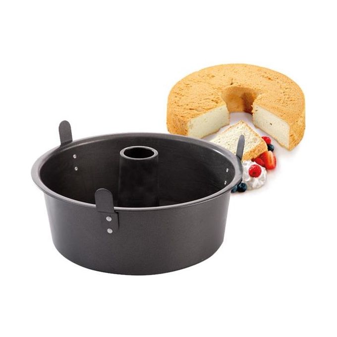 Tescoma 623152 DELICIA Stampo per Angel Cake e Chiffon Cake 26 cm con Fondo Estrabile Rivestimento Antiaderente Lavabile in Lavastoviglie colore Nero