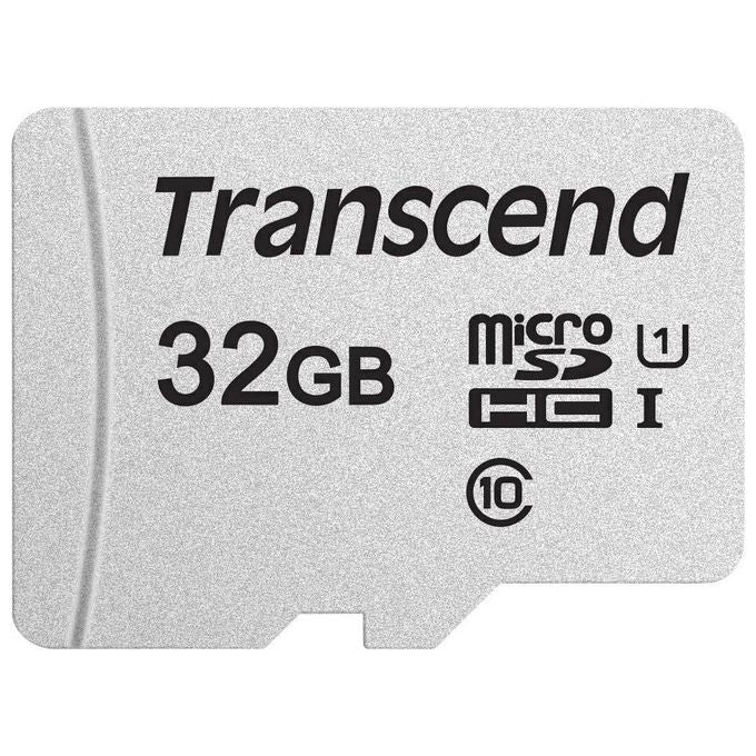 Transcend 300S-A MicroSd Scheda di Memoria da 32Gb Uhs-i U1 con Adattatore