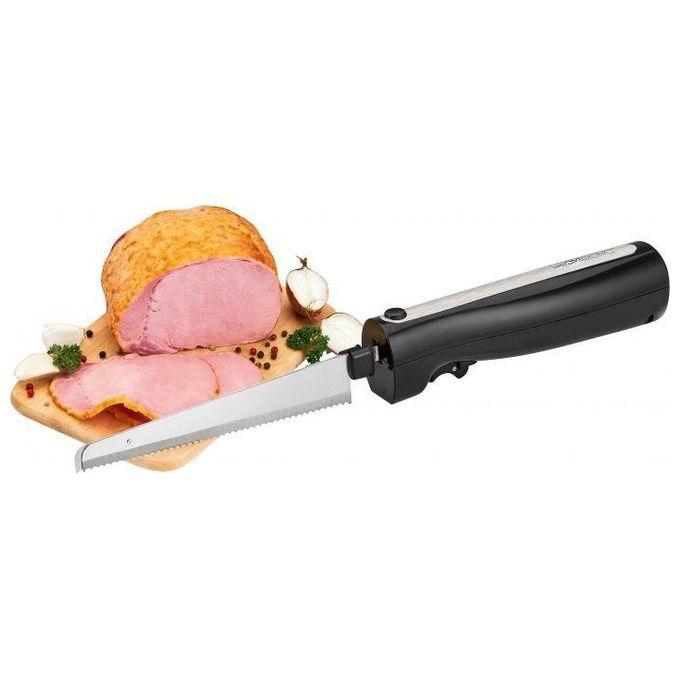 Clatronic EM 3702 Coltello Elettrico 120W Lame Acciaio Inox Lavabili in Lavastoviglie colore Nero