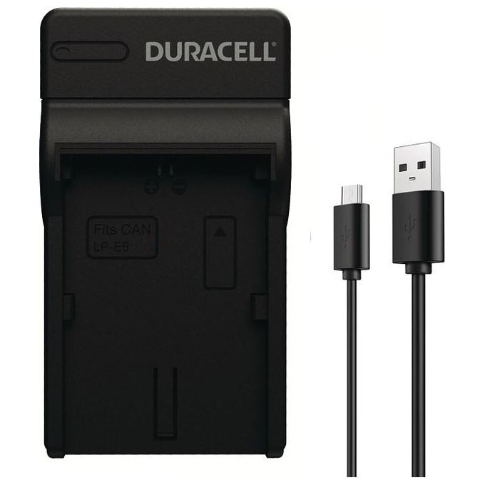 Duracell Caricabatterie con Cavo Usb per DR9943-LP-E6