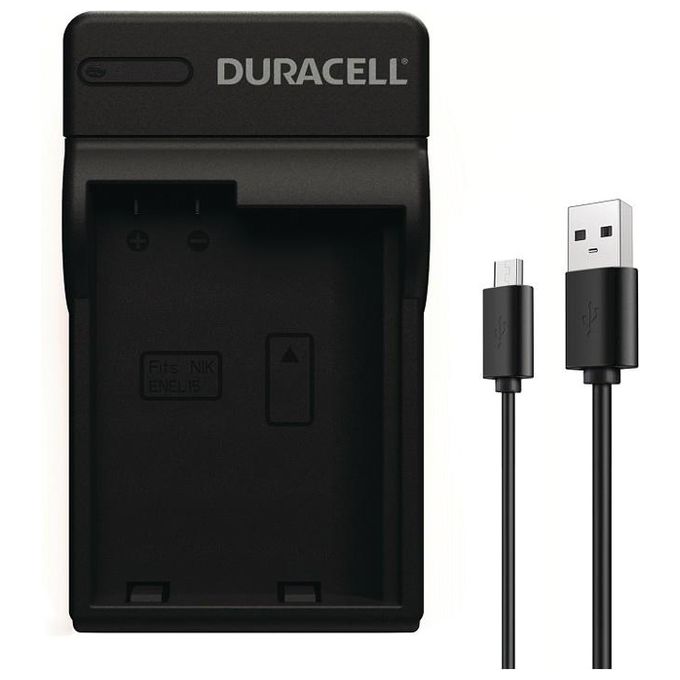 Duracell Caricabatterie con Cavo Usb per DRNEL15-EN-EL15