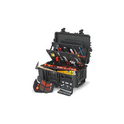 Knipex 00 21 37 Cassetta per Attrezzi Robust45 Move Elektro 63 Pezzi Capacita' 45 Litri Resistente a Polvere e Acqua con Ruote e Maniglia Telescopica colore Nero