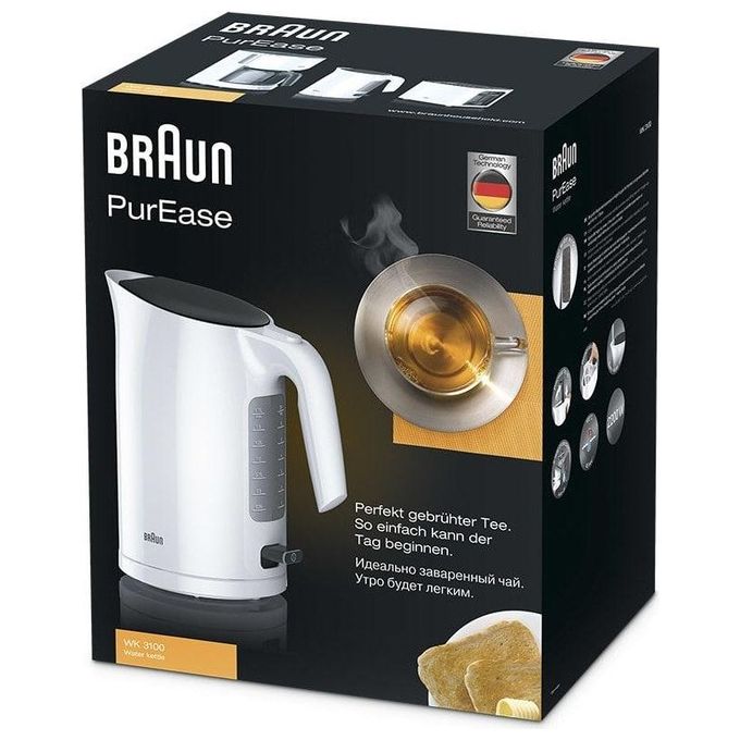 Braun PurEase WK 3100 WH Bollitore Elettrico 1,7 Litri Bianco 2200W