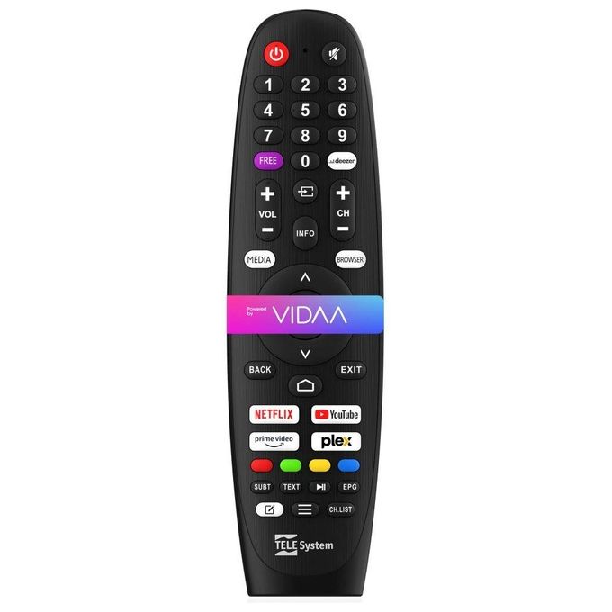 TELE System 58035023 Telecomando TV VIDAA Smart TV originale sostitutivo 1 dispositivo colore Nero
