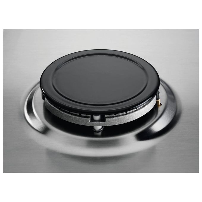 Electrolux EGS6414X Piano cottura a gas 60 cm 4 fuochi Wok multicorona 4000 W comandi laterali accensione elettronica Sicurgas colore Inox